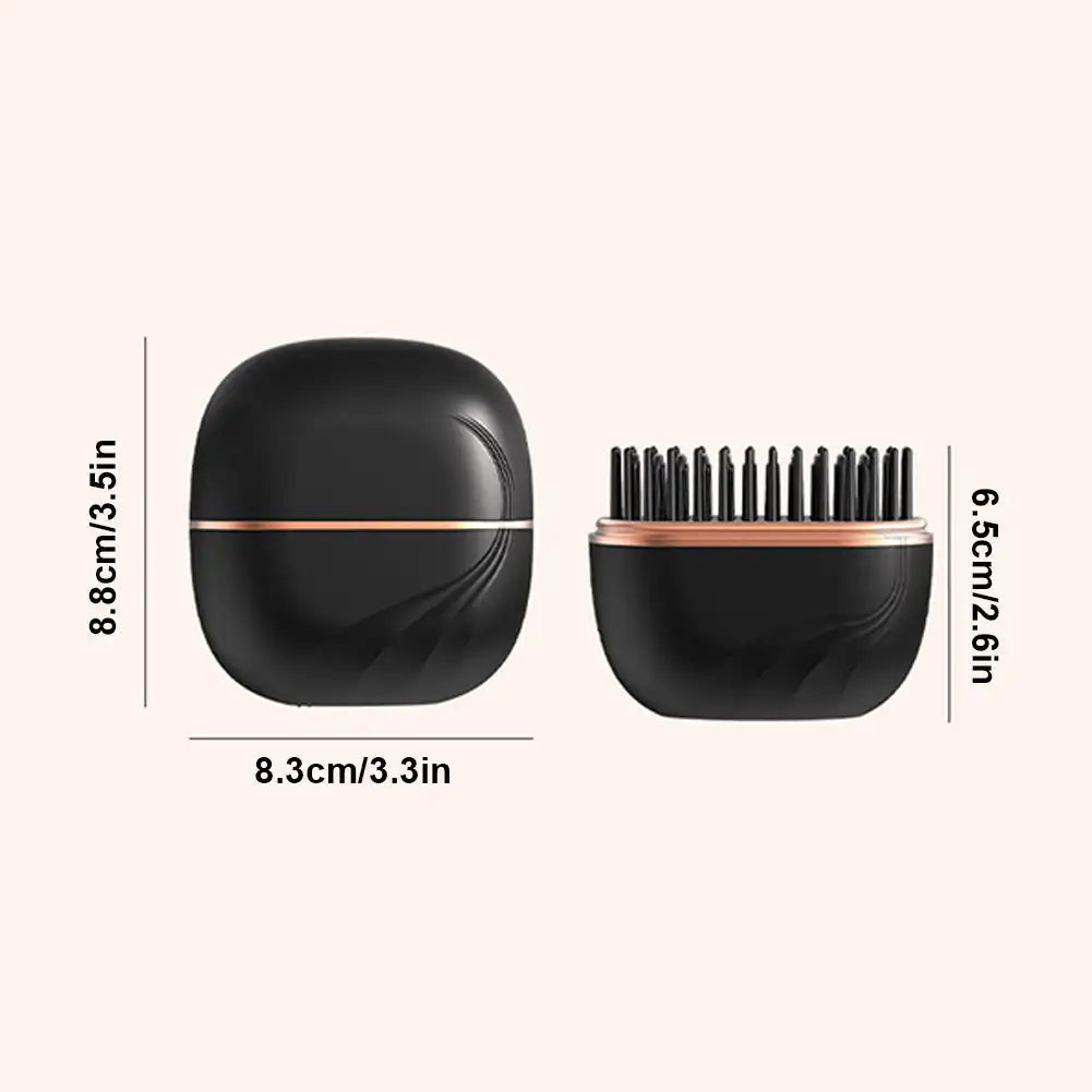 Mini Heated Hair Straightening Brush Portable • Fast Styling • Smooth Finish