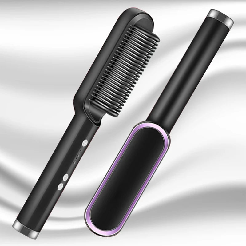 Electric Hair Straightening Brush Fast Heating • Smooth Finish • Easy Styling