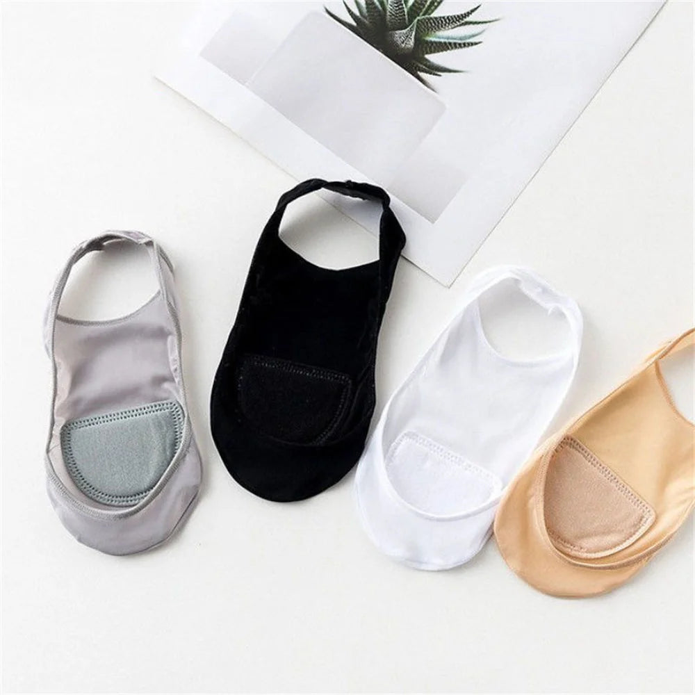 Invisible Cushion Socks with Built-In Pads (3 Pairs) – Non-Slip Comfort for Heels & Flats