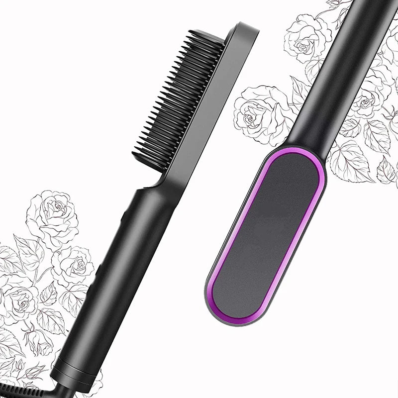 Electric Hair Straightening Brush Fast Heating • Smooth Finish • Easy Styling